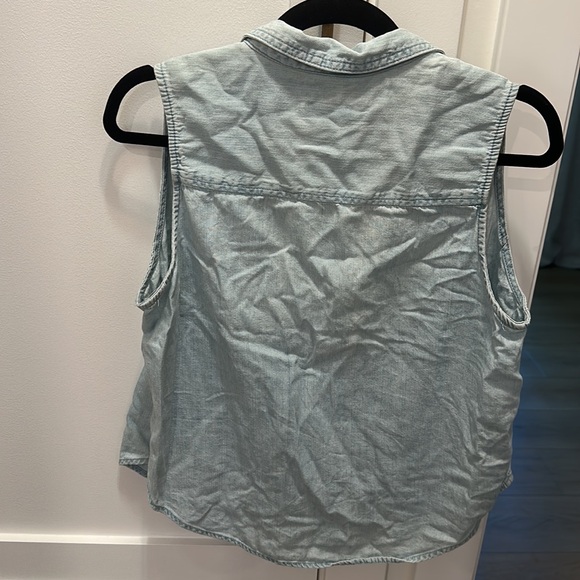 Denim button down vest - Picture 2 of 2